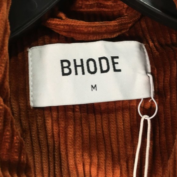 Bhode x Brisbane Moss Cord Full Zip Jacket, Men's Size M - Cinnamon - Picture 7 of 13